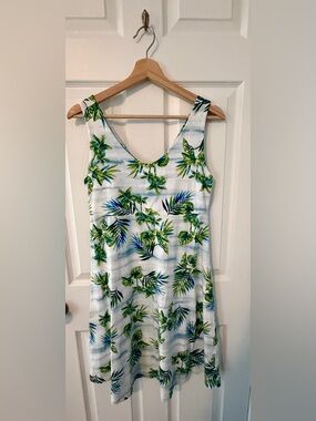 Fresh Produce Green and Blue Tropical Dress